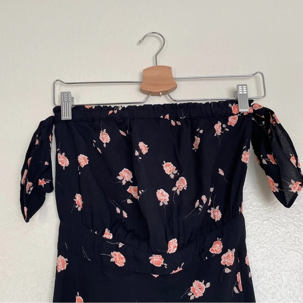 Flynn Skye black floral maxi dress Sz XS - Picture 5 of 11